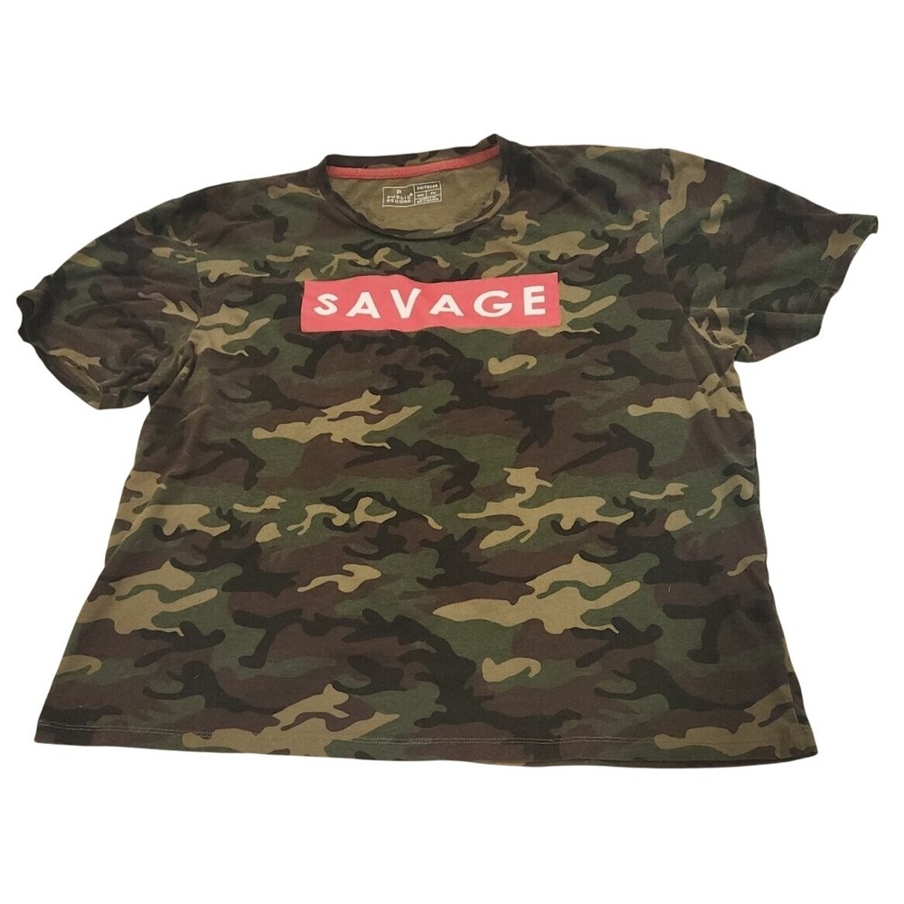 Public Record Savage Camouflage Camo T Shirt Mens 3XL‎ Knitwear